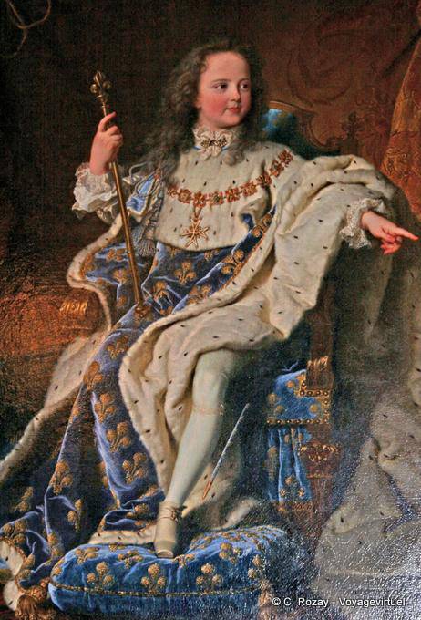 Portrait of Louis XV in the waiting room of the Dauphine, Versailles