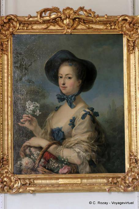Madame de Pompadour in beautiful gardener, Charles-André van Loo, Versailles