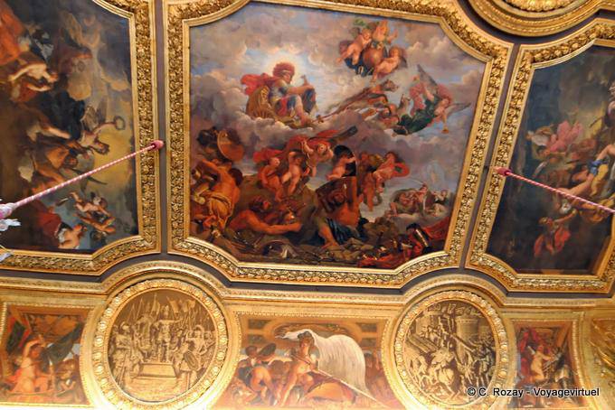 The center of the ceiling of Mars Salon, Versailles