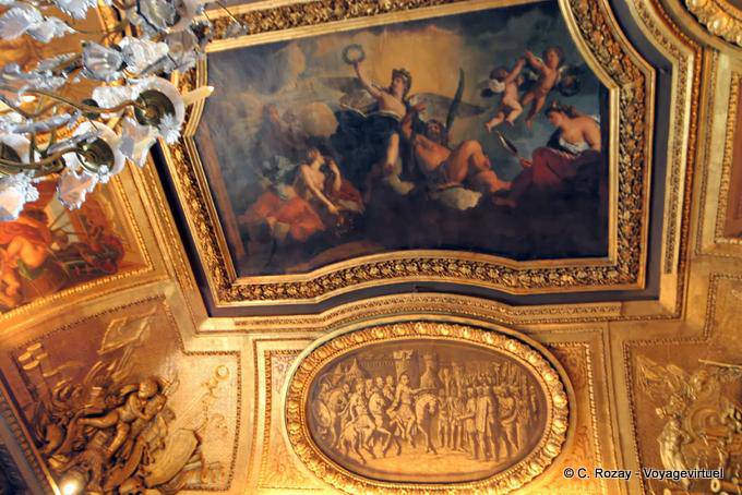Ceiling portion of the Mars Salon, Versailles