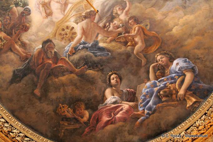 Ceiling fragment of Apollo Salon, Flat, Versailles