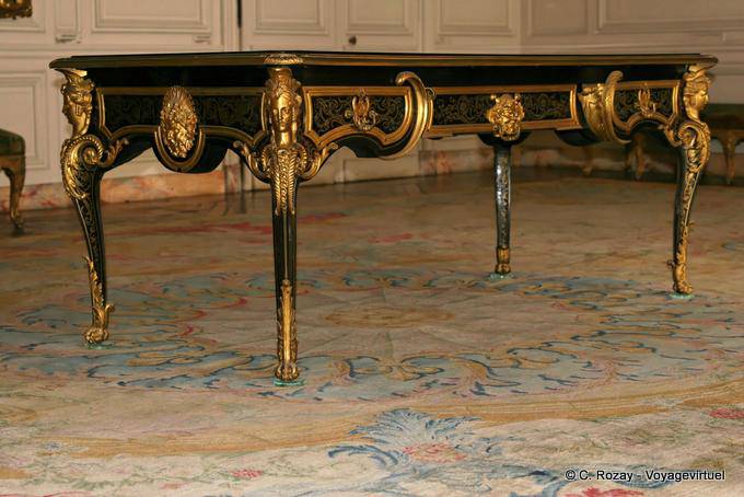 Table black and gold, Apartment Dauphine, Versailles