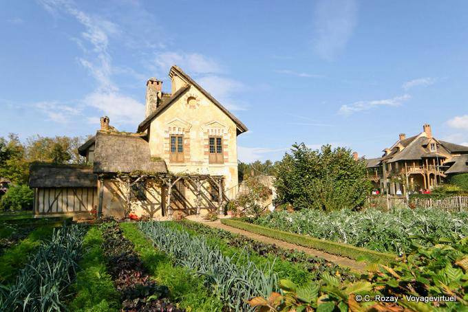 View from the Moulin vegetable garden, the Queen's Hamlet, Versailles