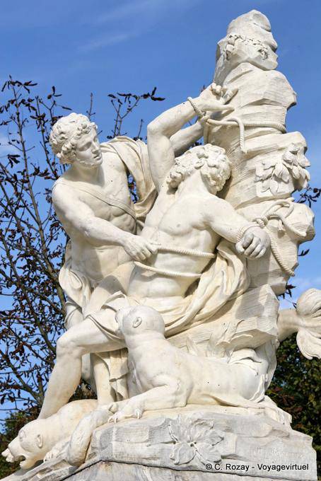 Statue of Aristaeus and Proteus by Slodtz, Apollo Basin, Versailles