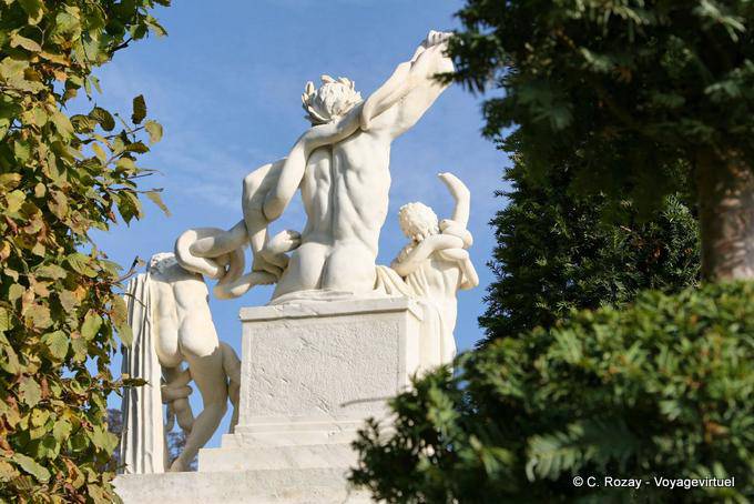 Laocoon and his son by Tuby, Latona Fountain, Versailles