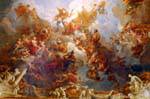 Detail of the ceiling of the Hercules Salon, Versailles