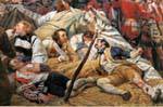 Wounded in battle, table seating Battles