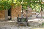 Dog, rooster and wagon at the Hameau de la Reine, Versailles