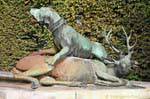 Bronze hunting dog and deer, Versailles
