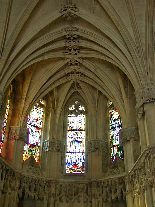 Nave of the Chapel of Saint-Hubert, Gothic, Amboise Castle, France.