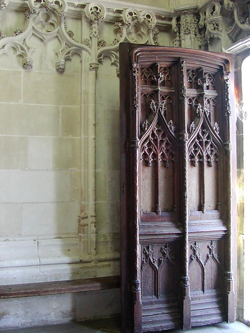 Carved door, Amboise Castle, France.