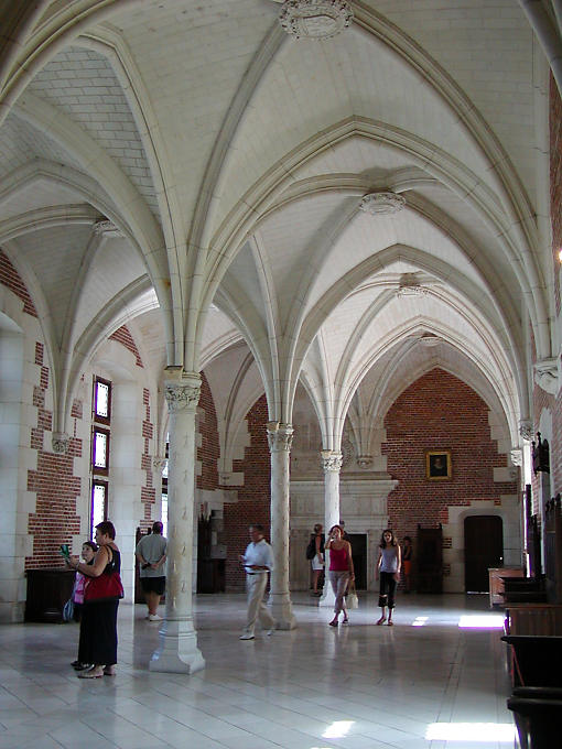 Interior columns, Amboise Castle, France.