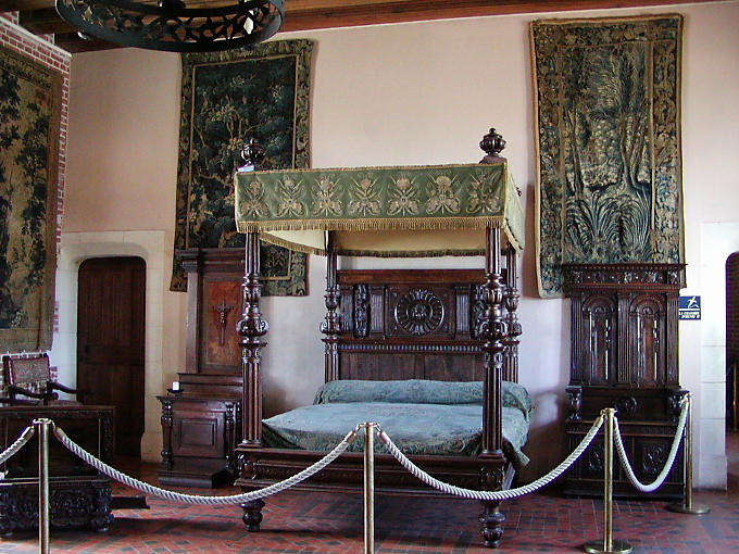 Poster bed Henry II d'Amboise, France.
