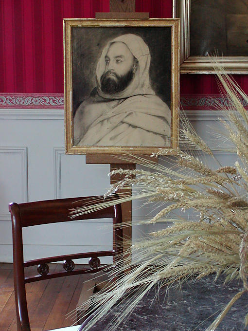 Portrait of Abd El Kader, easel, Amboise Castle, France.