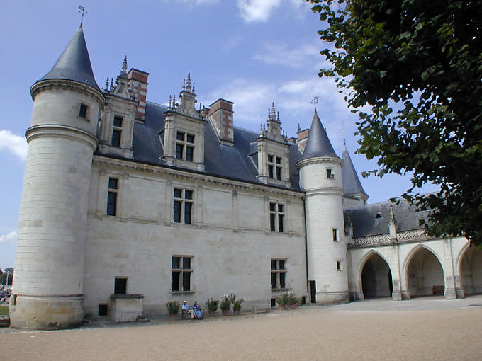 In the Logis Royal court, Château d'Amboise, France.