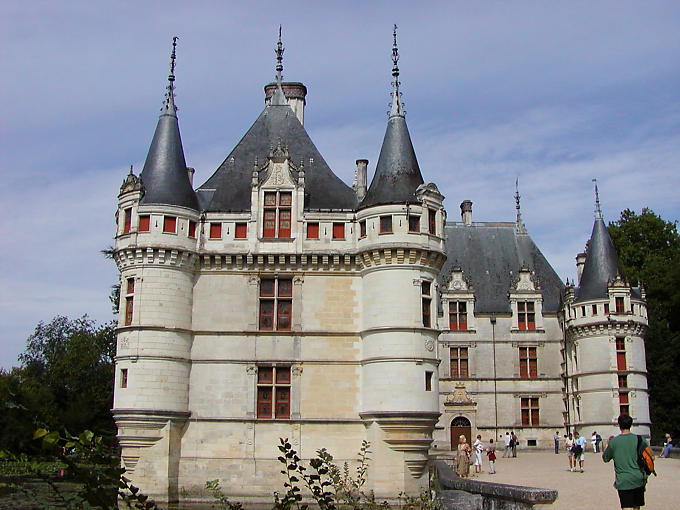Towers and turrets, Château d'Azay-le-Rideau, France.