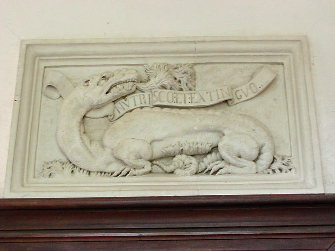 The salamander, the emblem of François 1er, Château d'Azay-le-Rideau, France.