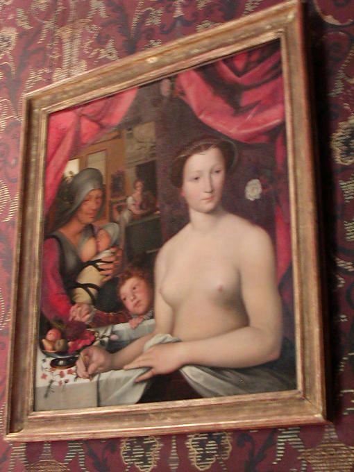 The Lady in the bath, table, Azay-le-Rideau, France.