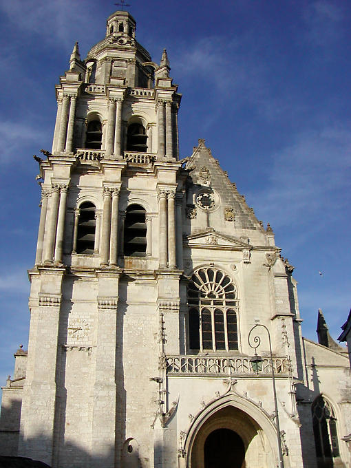 Front view of the St. Louis Cathedral in Blois, France.