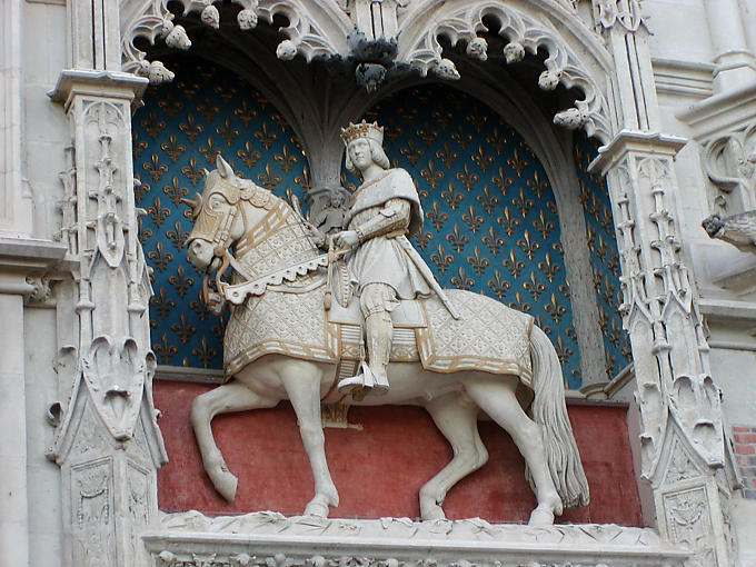 Equestrian statue of Louis XII, Blois, France.