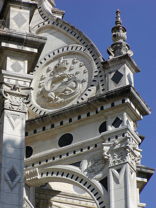 Coat of arms of François 1er, Chambord, France.
