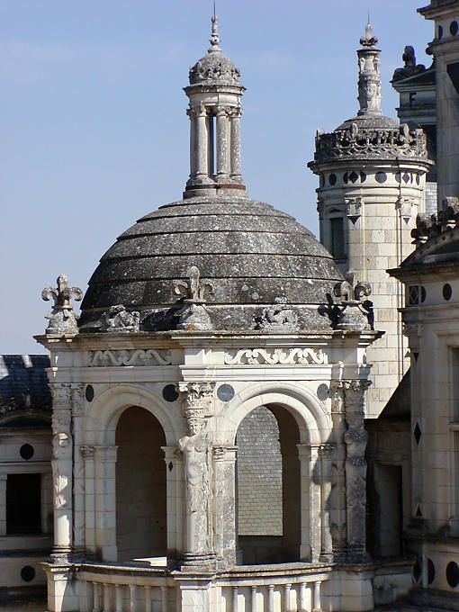 Turret with caryatids, Chambord, France.
