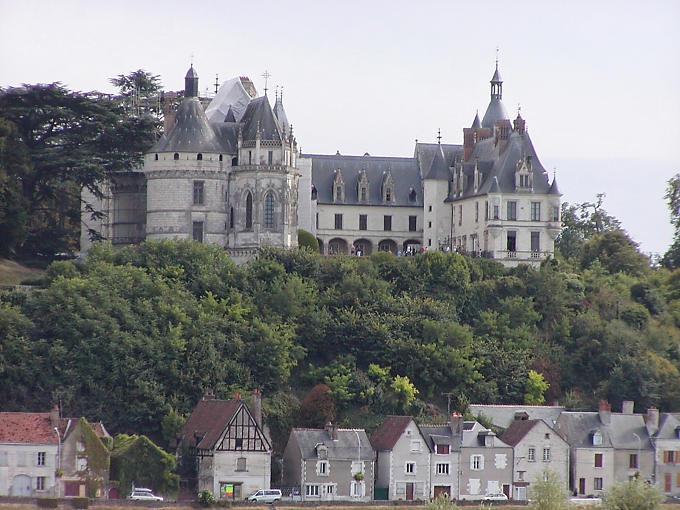 Panorama of the castle of Chaumont-sur-Loire, France.