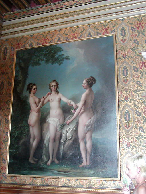 The Three Graces, table, Chenonceau, France.