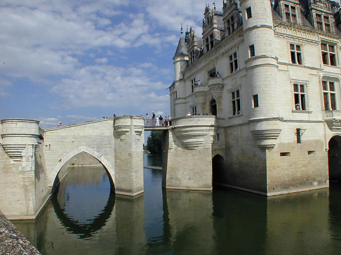 Entrance of the Castle of Chenonceau, France.