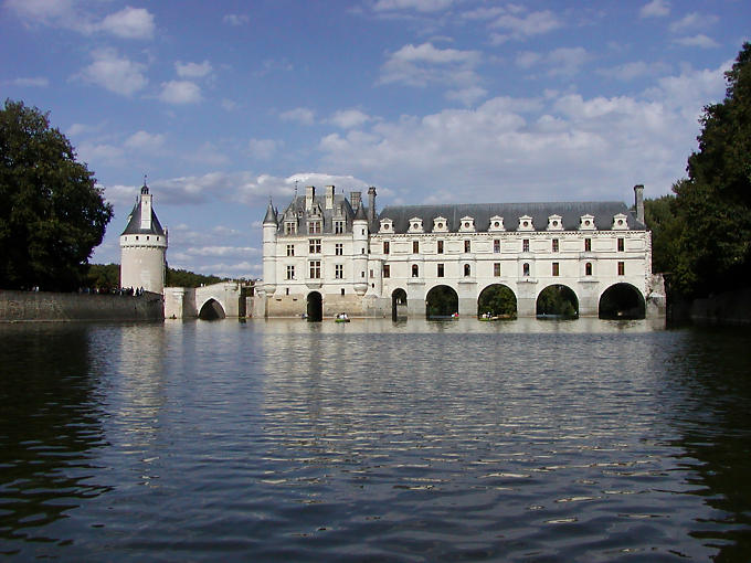 Panorama of the Castle of Chenonceau, France.