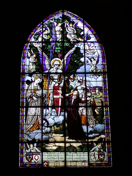 Stained Joan of Arc Church Clamecy, France.