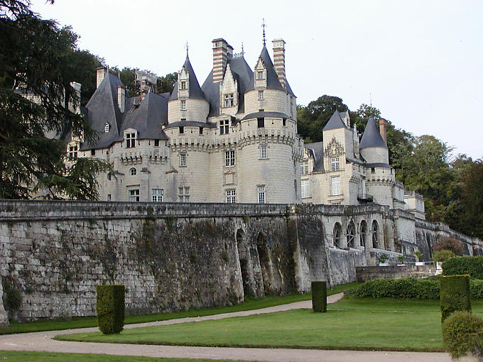 Castle Rigny-Ussé view from the gardens, France.