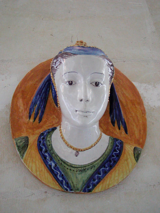 Italian ceramics of the 19th century Castle of Ussé, France.