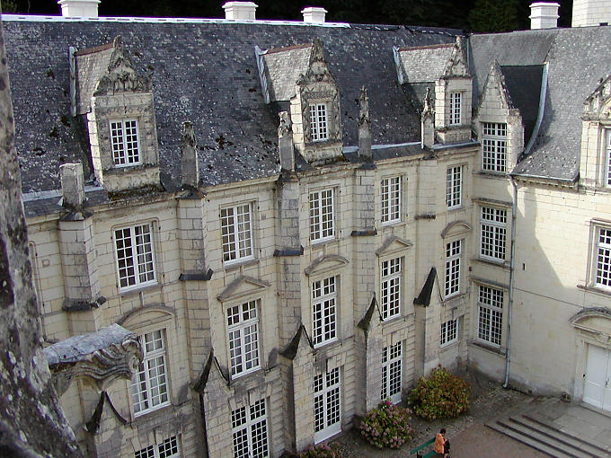Courtyard of the Castle of Ussé, France.