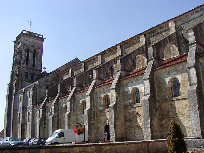 Vezelay, outside the Basilica of St. Mary Magdalene, France.