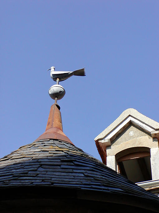 Weathervane pigeon, Vézelay, France.