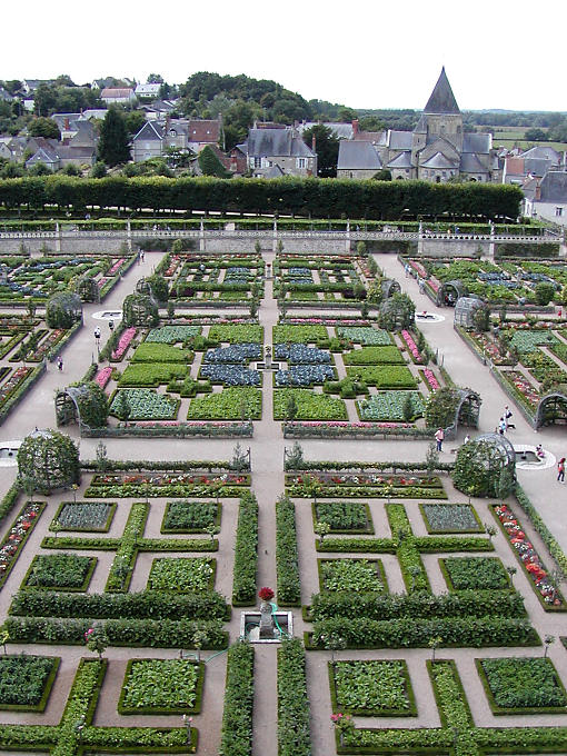 Garden Renaissance garden, Château de Villandry, France.