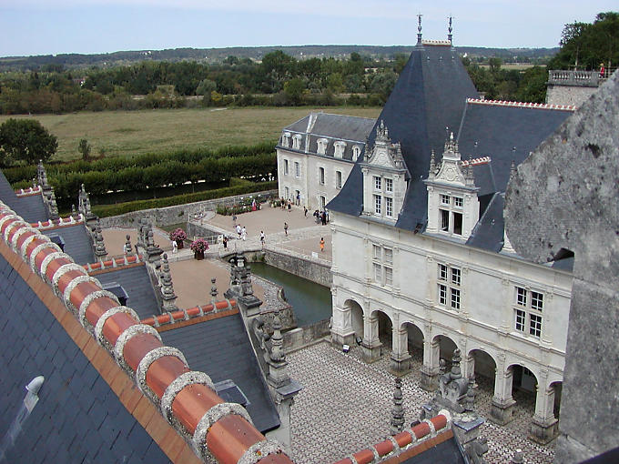 View from the dungeon, Château de Villandry, France.