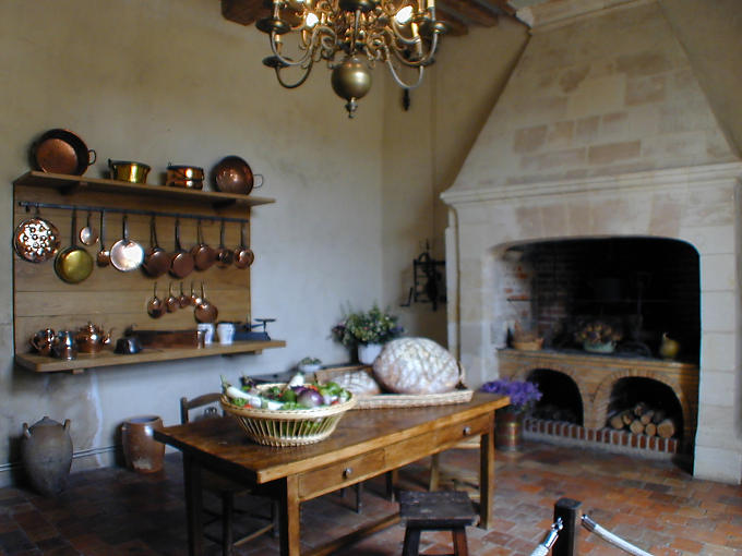 Vintage kitchen, Villandry, France.