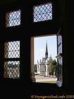 The Saint-Hubert Chapel view from a window Amboise, France.