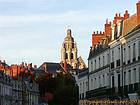 City high tower of the Renaissance St. Louis Cathedral, Blois, France.
