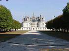 View from an alley in the park, Château de Chambord, France.