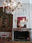 Lustre and bust, Château de Chambord, France.