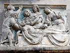 The burial of Jesus, bas-relief of the collegiate Clamecy, France.