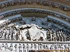 Grand tympanum of the Basilica of Vezelay, France.