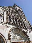 Grand eardrum, exterior view, Basilica of Vezelay, France.