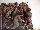 Gallery polychrome wooden sculpture, Villandry, France.