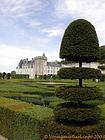 Topiary Garden Ornament, view from the second room, Château de Villandry, France.