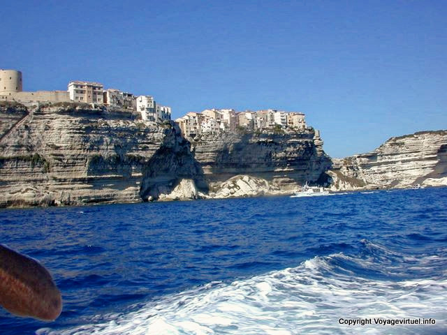 Bonifacio, at the foot of cliffs, Corsica