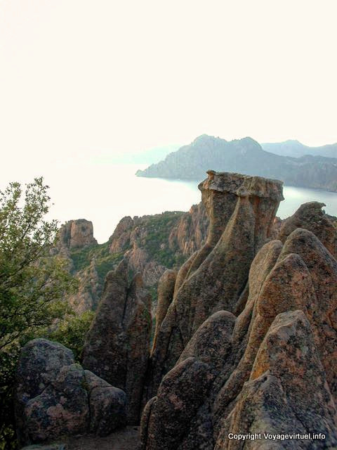 Granite rock formations, Creeks of Piana, Corsica